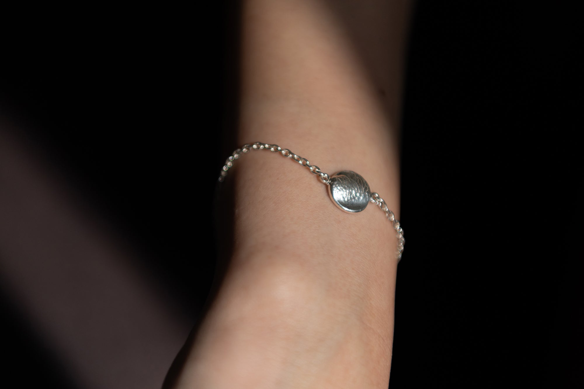 Handmade Nose-Print Silver Bracelet (For Dogs)