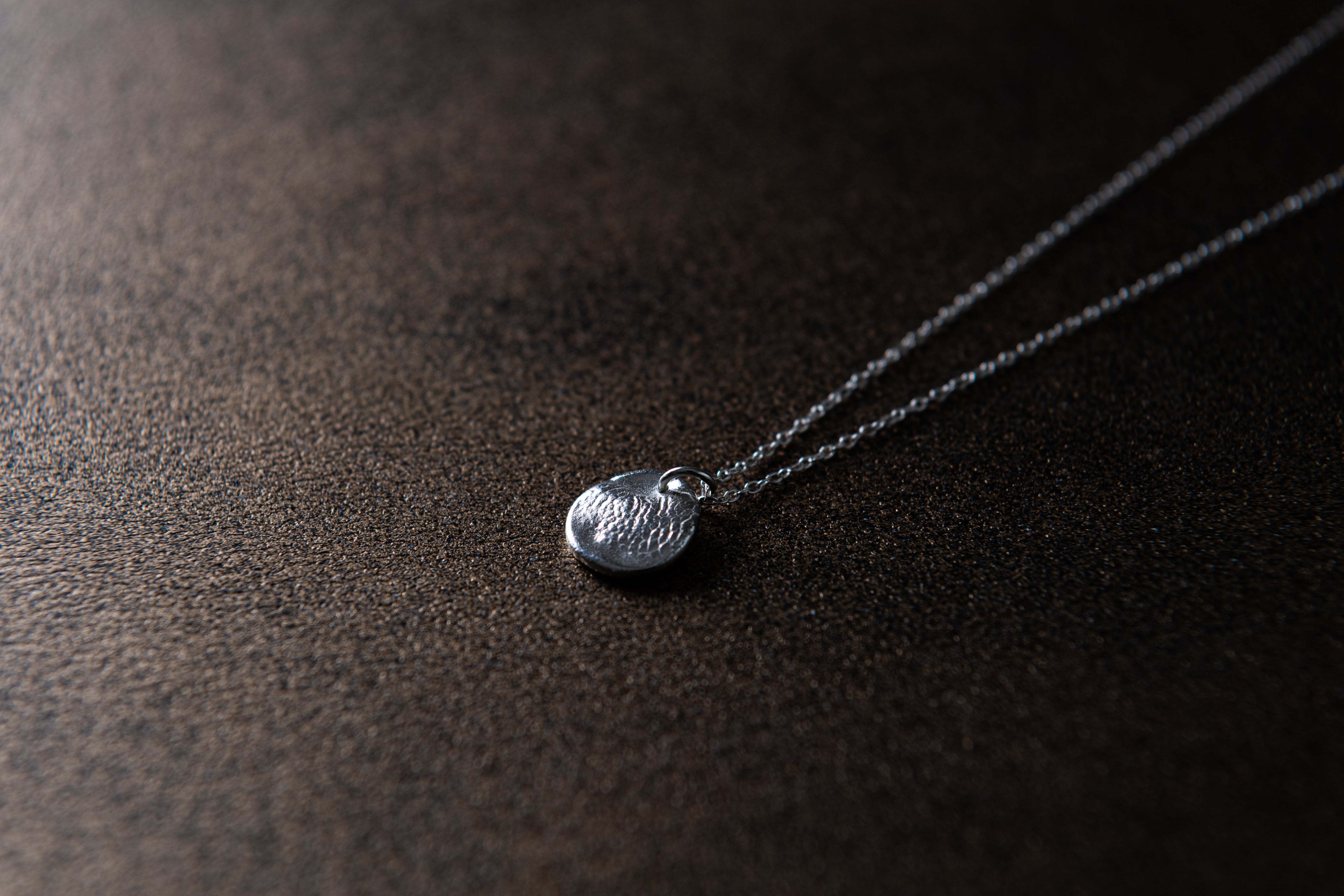 Handmade Nose-Print Silver Necklace (For Cats)